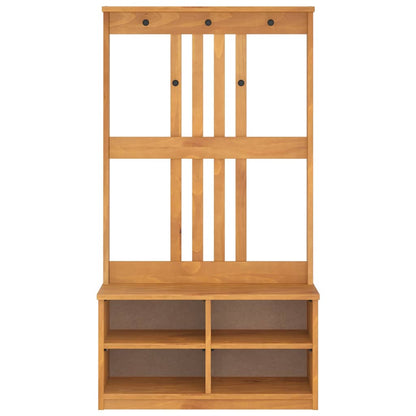 Hall Tree SANDNES 87x40x159.5 cm Solid Wood Pine