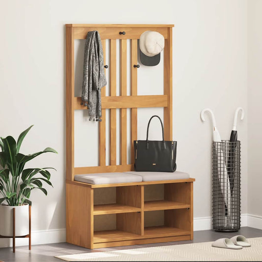 Hall Tree "SANDNES" 87x40x159,5 cm Solid Wood Pine