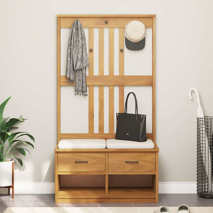 Hall Tree "SANDNES" 87x40x159,5 cm Solid Wood Pine