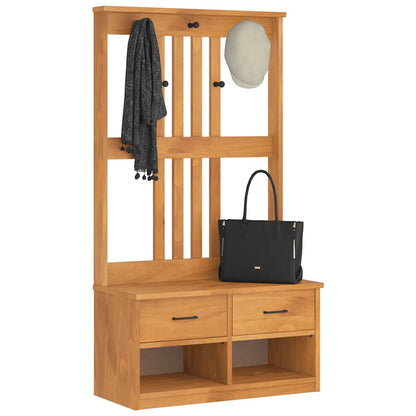 Hall Tree "SANDNES" 87x40x159,5 cm Solid Wood Pine