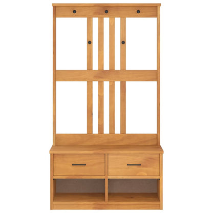 Hall Tree "SANDNES" 87x40x159,5 cm Solid Wood Pine