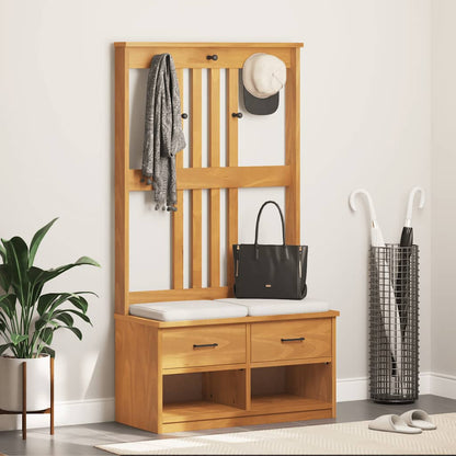 Hall Tree "SANDNES" 87x40x159,5 cm Solid Wood Pine