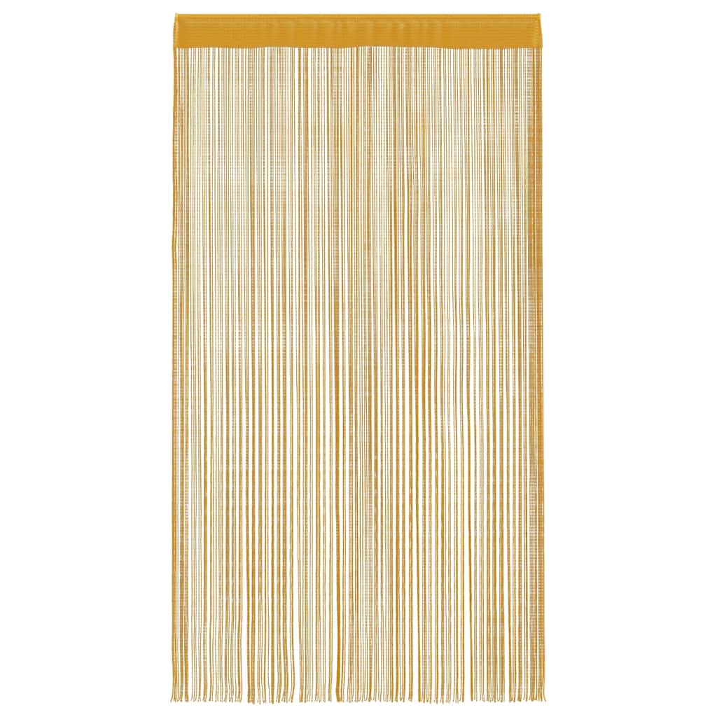 String Curtains 2 pcs Gold 100x250 cm