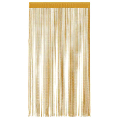 String Curtains 2 pcs Gold 100x250 cm