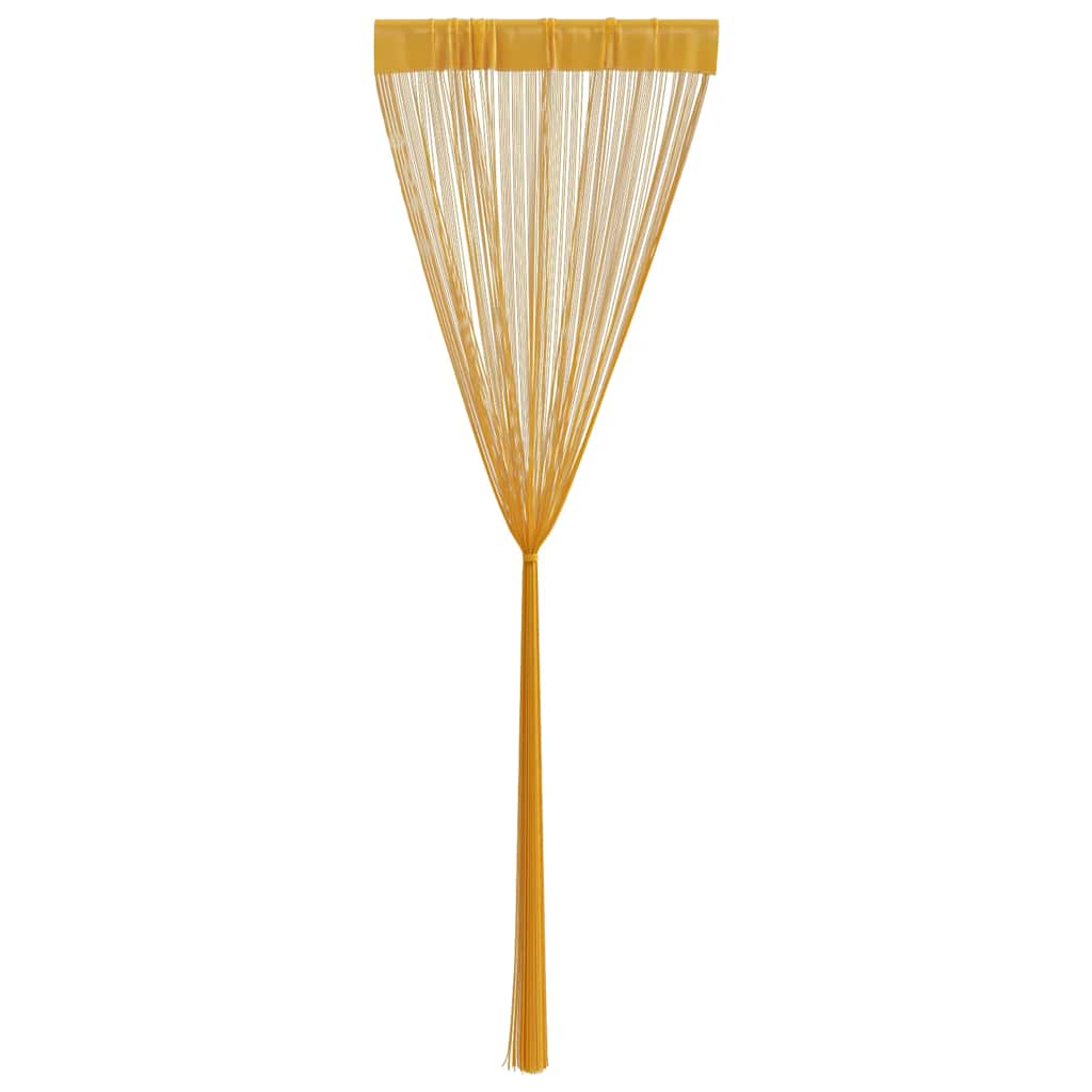 String Curtains 2 pcs Gold 100x250 cm