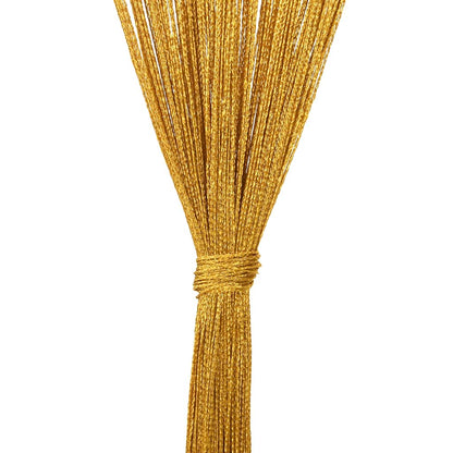 String Curtains 2 pcs Gold 100x250 cm