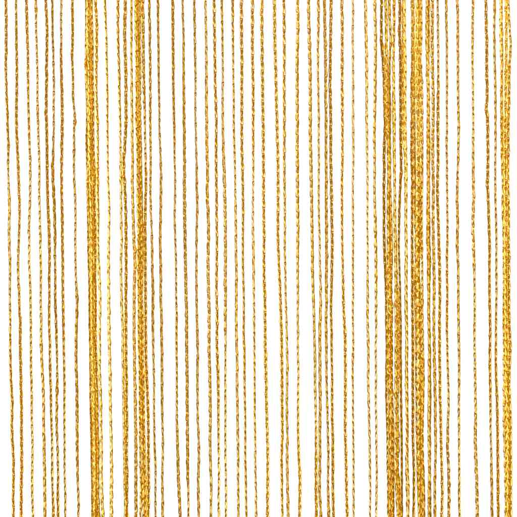 String Curtains 2 pcs Gold 100x250 cm