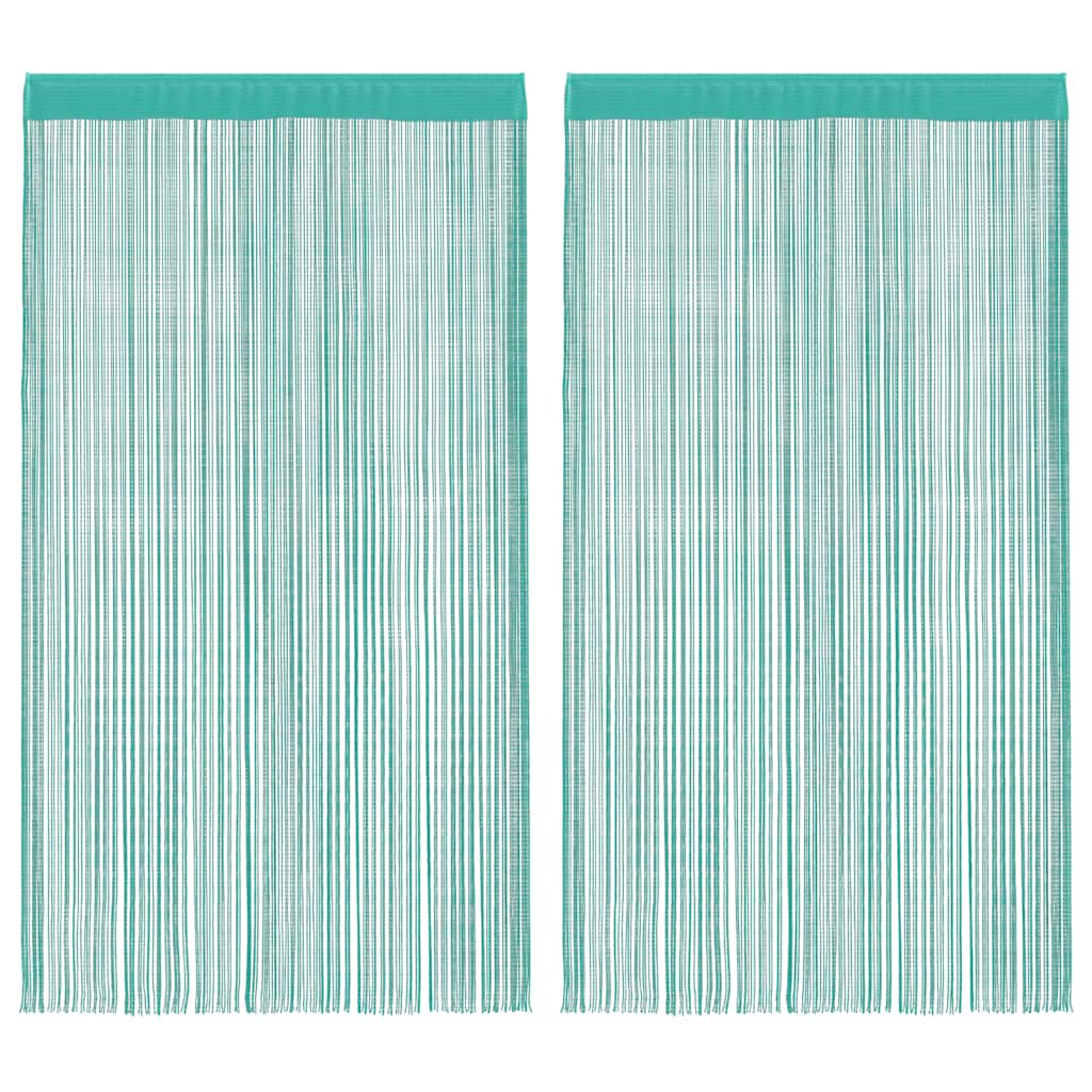 String Curtains 2 pcs Turquoise 140x250 cm