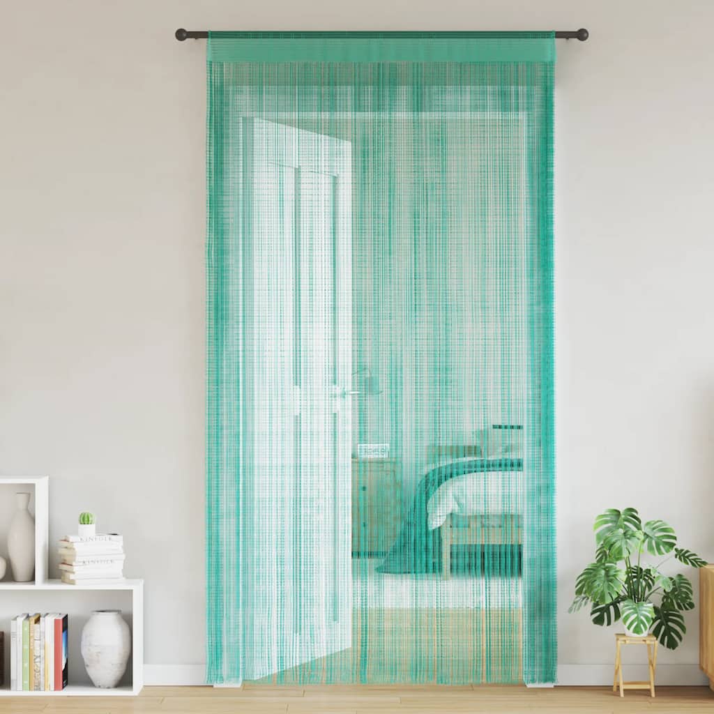 String Curtains 2 pcs Turquoise 140x250 cm