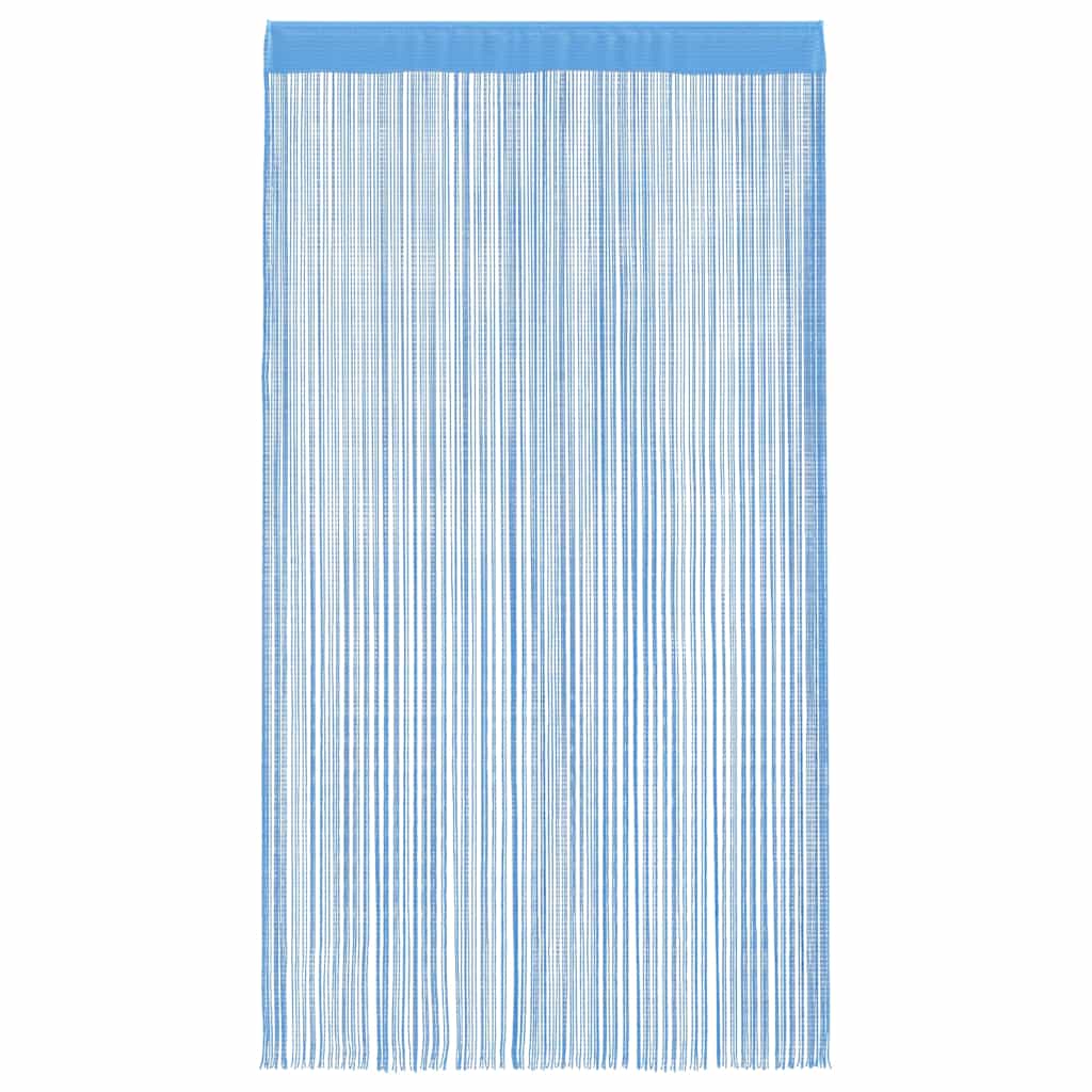 String Curtains 2 pcs Light Blue 100x250 cm