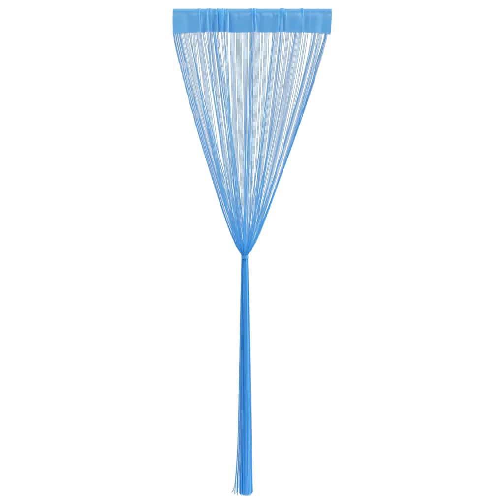 String Curtains 2 pcs Light Blue 100x250 cm