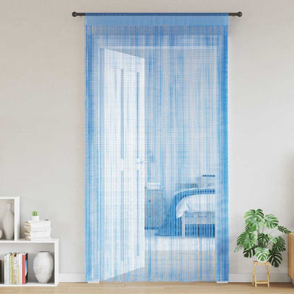 String Curtains 2 pcs Light Blue 100x250 cm