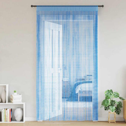 String Curtains 2 pcs Light Blue 140x250 cm