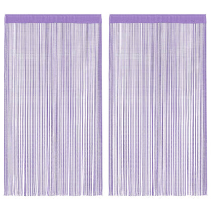 String Curtains 2 pcs Purple 100x250 cm