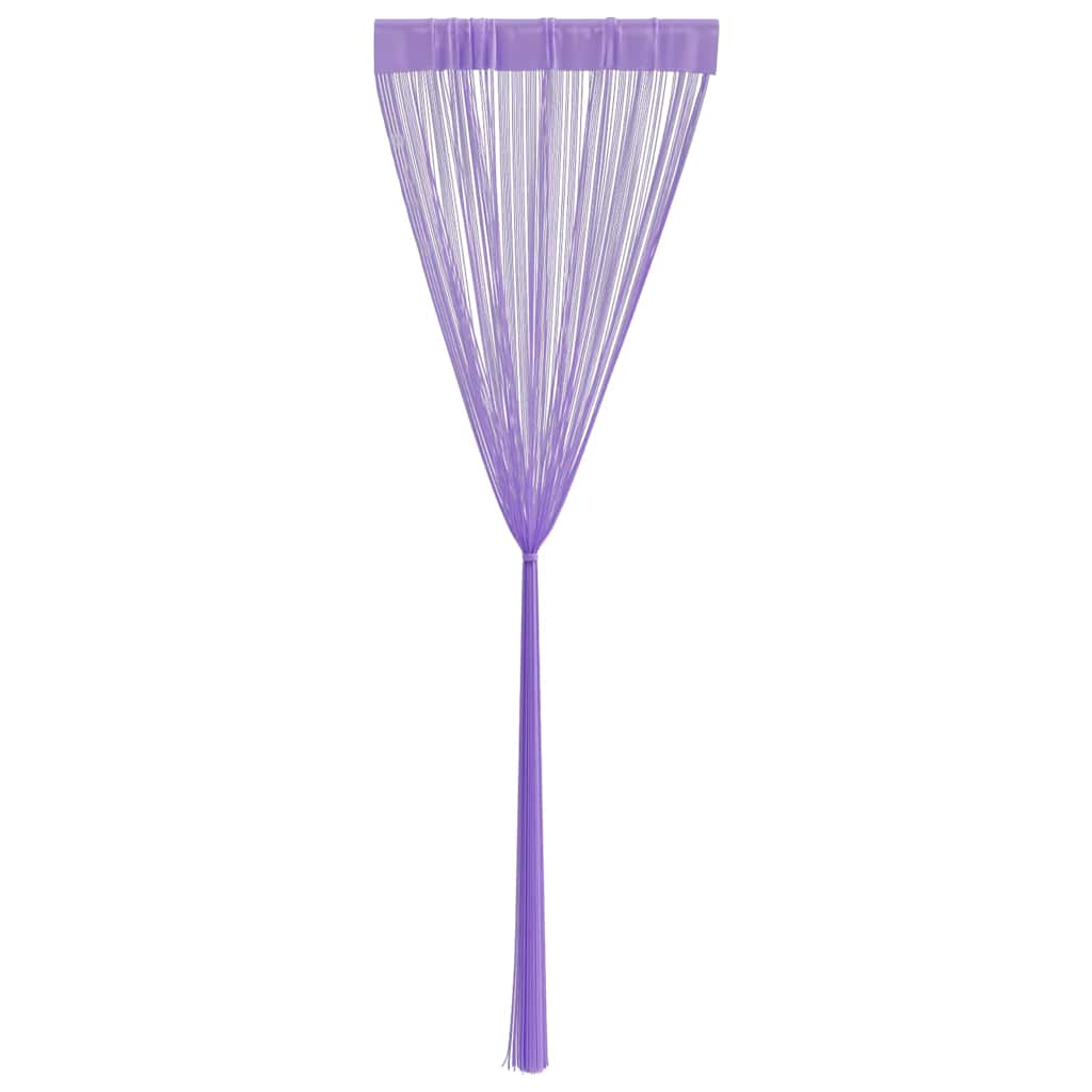 String Curtains 2 pcs Purple 140x250 cm