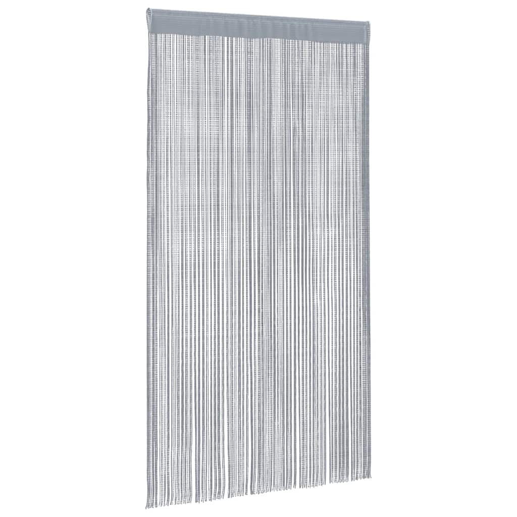 String Curtains 2 pcs Light Grey 100x250 cm