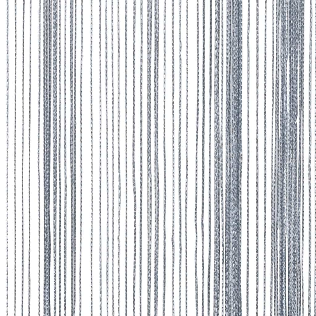 String Curtains 2 pcs Light Grey 100x250 cm