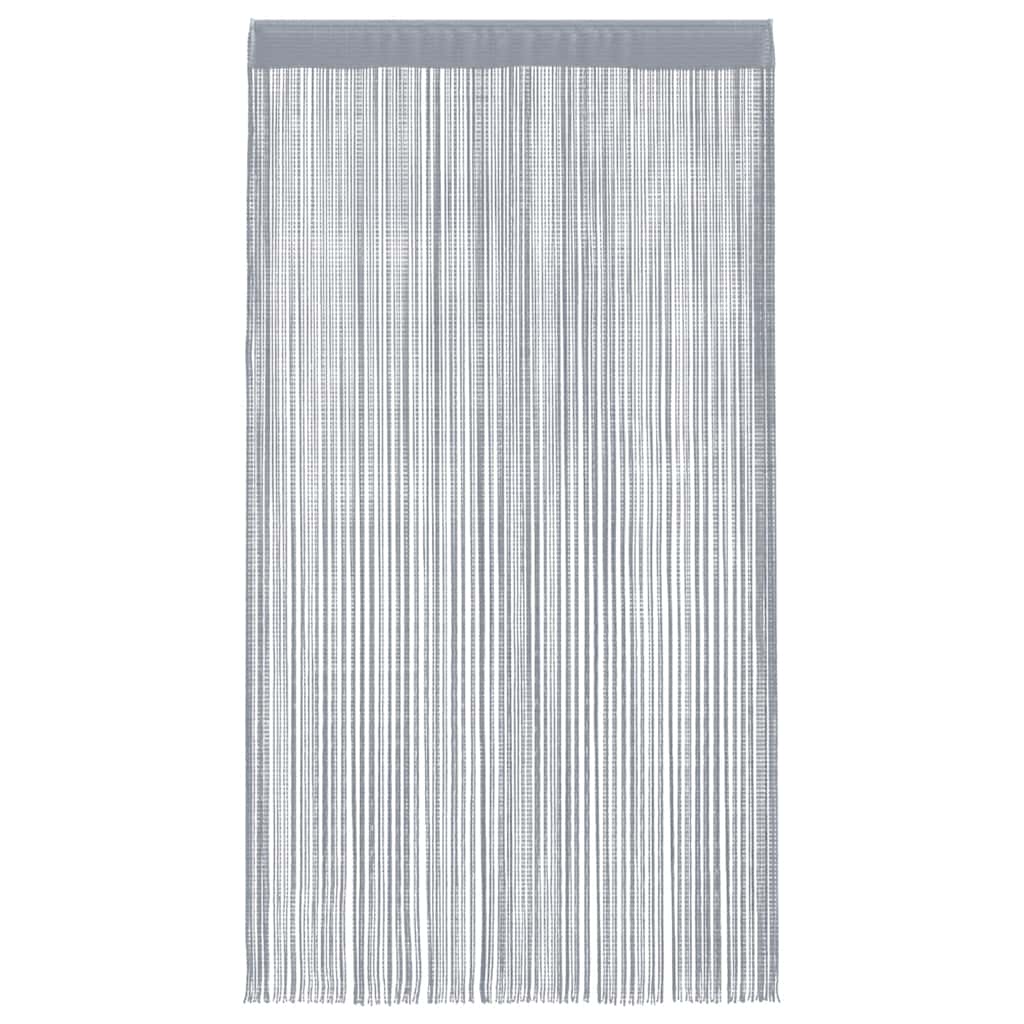 String Curtains 2 pcs Light Grey 140x250 cm
