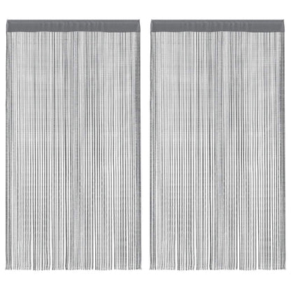 String Curtains 2 pcs Anthracite 100x250 cm