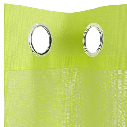 Voile Curtains with Grommets 2 pcs Apple Green 140x225 cm