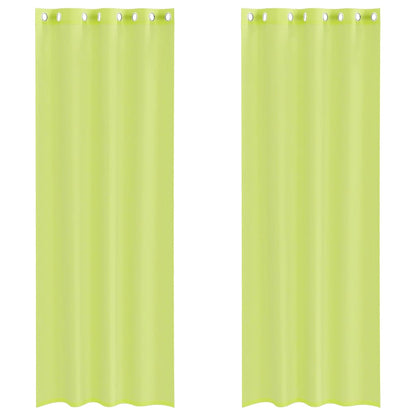 Voile Curtains with Grommets 2 pcs Apple Green 140x260 cm