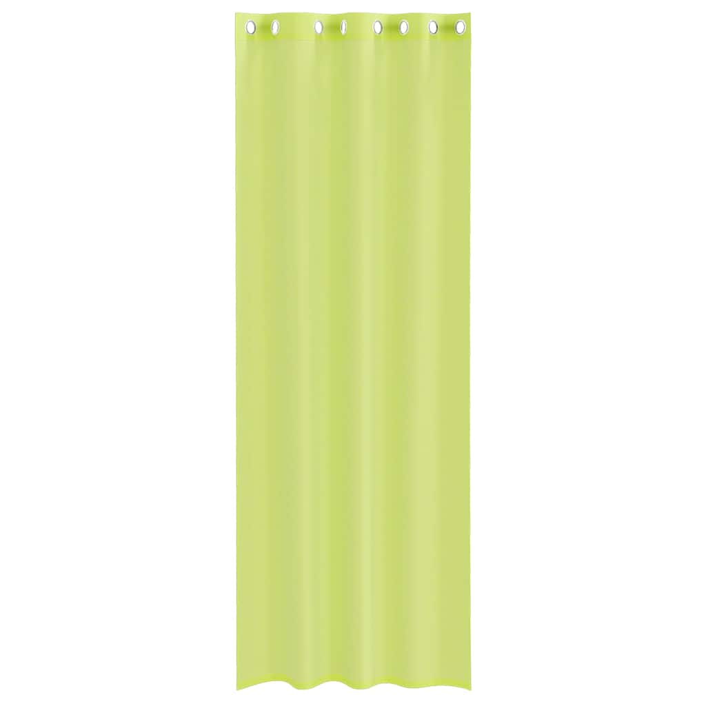Voile Curtains with Grommets 2 pcs Apple Green 140x260 cm