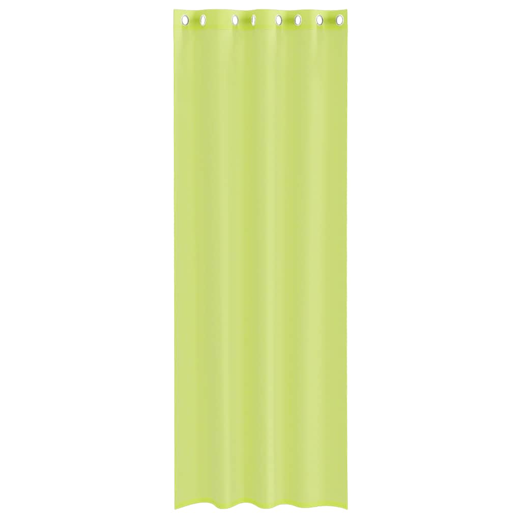 Voile Curtains with Grommets 2 pcs Apple Green 140x300 cm