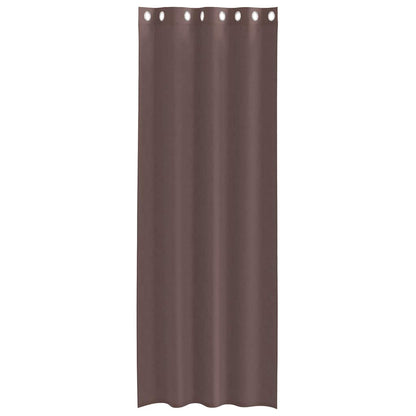 Voile Curtains with Grommets 2 pcs Brown 140x300 cm