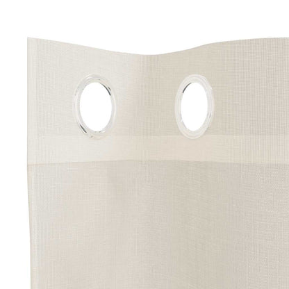 Voile Curtains with Grommets 2 pcs Cream 140x140 cm