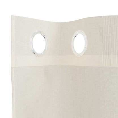 Voile Curtains with Grommets 2 pcs Cream 140x225 cm