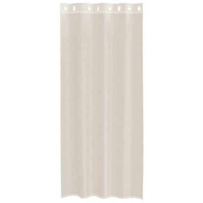 Voile Curtains with Grommets 2 pcs Cream 140x245 cm