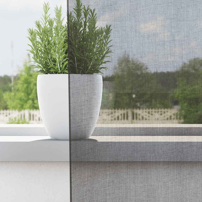 Voile Curtains with Grommets 2 pcs Dark Grey 140x140 cm