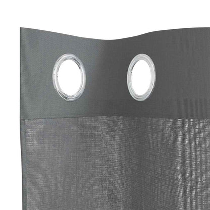 Voile Curtains with Grommets 2 pcs Dark Grey 140x140 cm