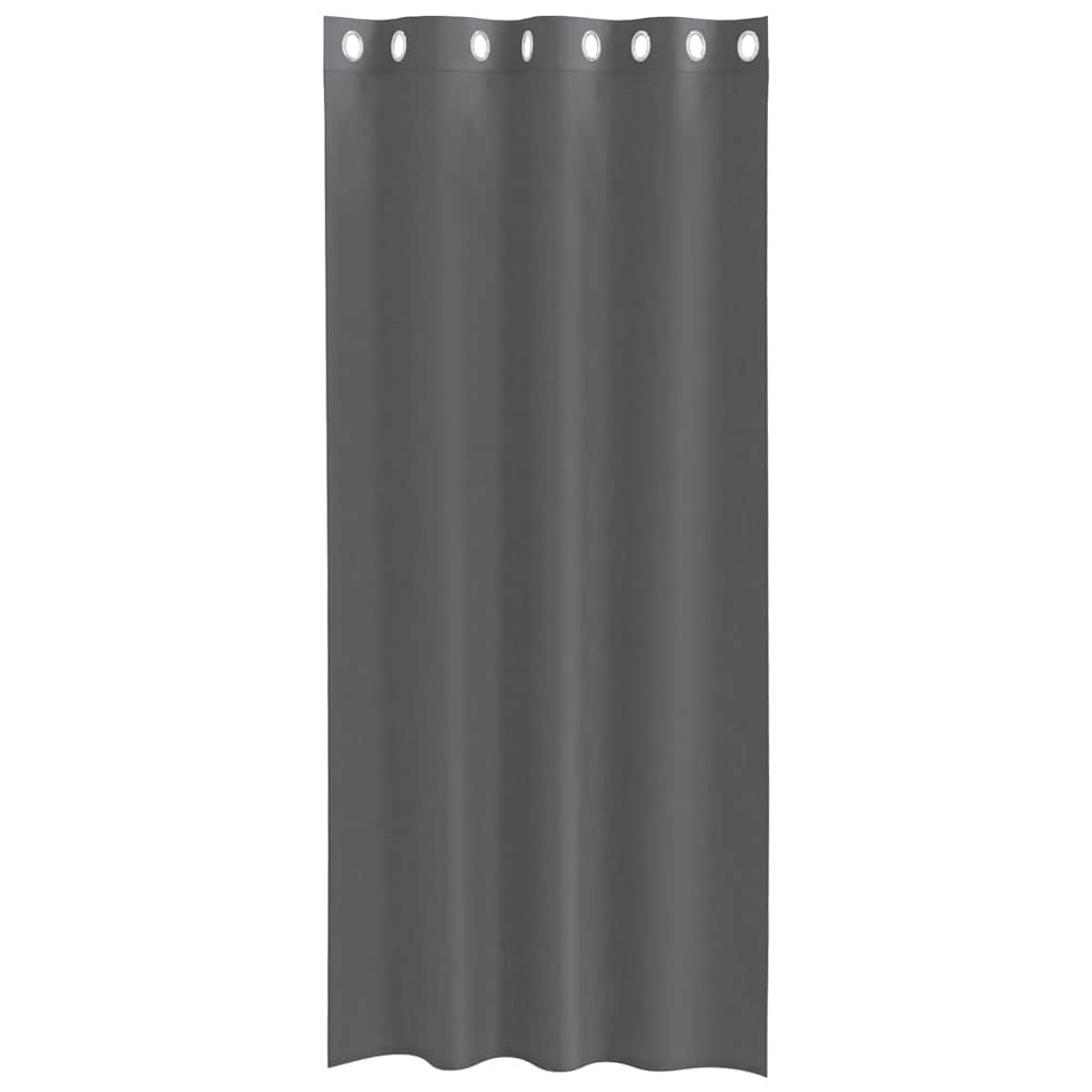 Voile Curtains with Grommets 2 pcs Dark Grey 140x225 cm