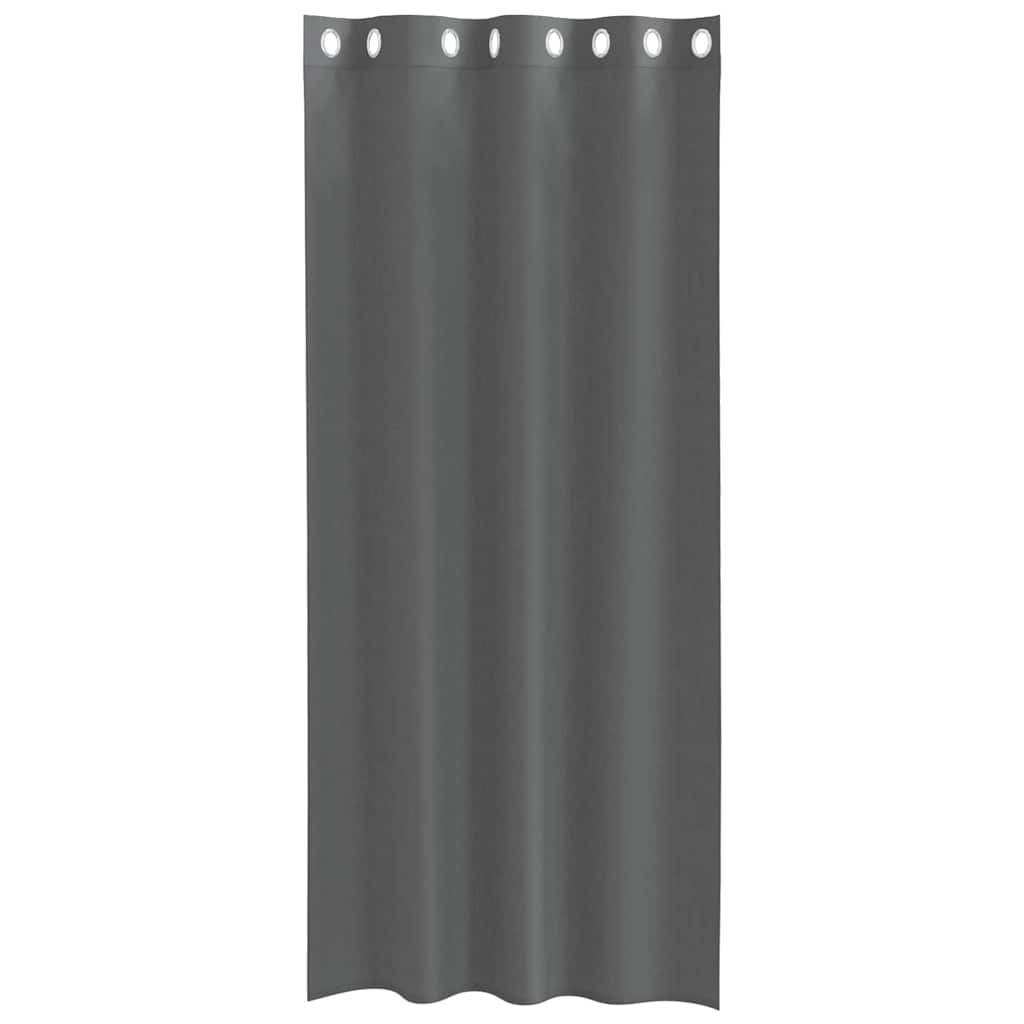 Voile Curtains with Grommets 2 pcs Dark Grey 140x245 cm