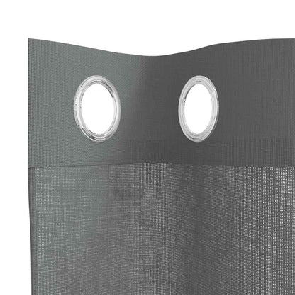 Voile Curtains with Grommets 2 pcs Dark Grey 140x245 cm