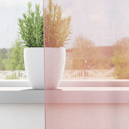 Voile Curtains with Grommets 2 pcs Light Pink 140x140 cm