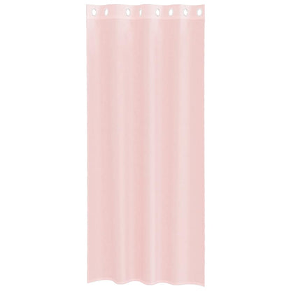 Voile Curtains with Grommets 2 pcs Light Pink 140x225 cm