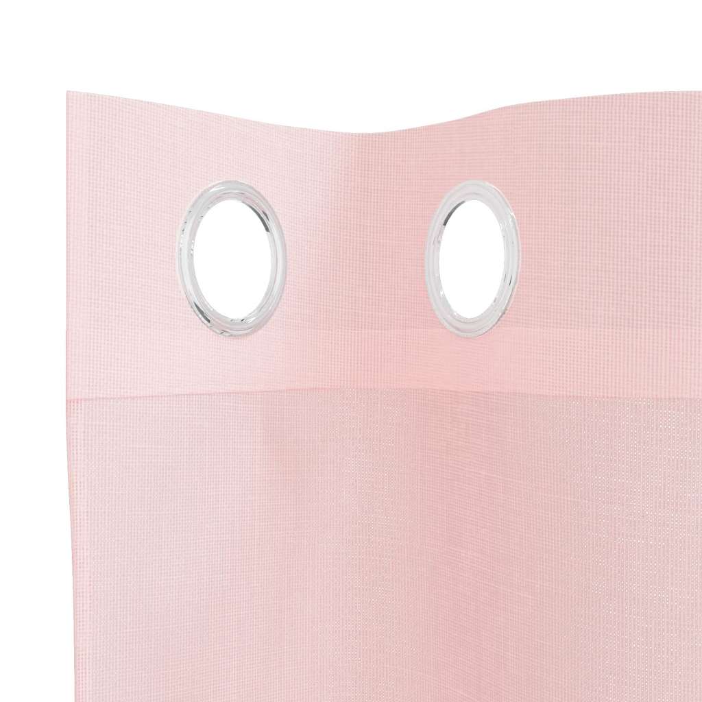Voile Curtains with Grommets 2 pcs Light Pink 140x225 cm