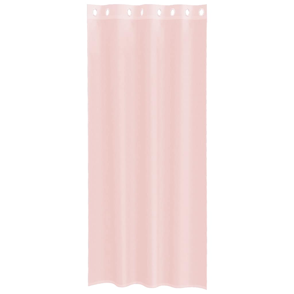 Voile Curtains with Grommets 2 pcs Light Pink 140x245 cm