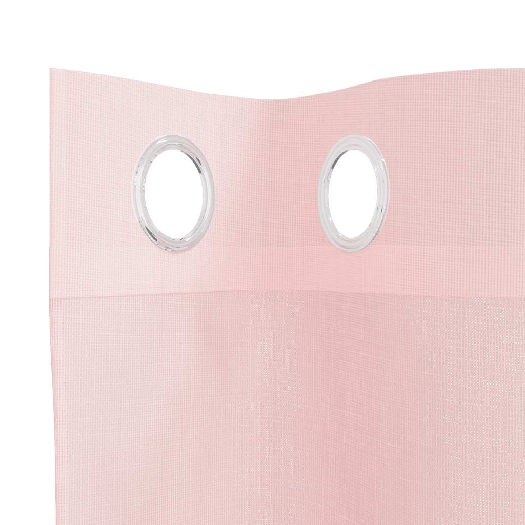 Voile Curtains with Grommets 2 pcs Light Pink 140x245 cm