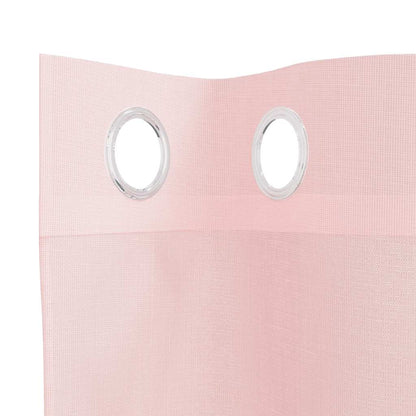 Voile Curtains with Grommets 2 pcs Light Pink 140x245 cm