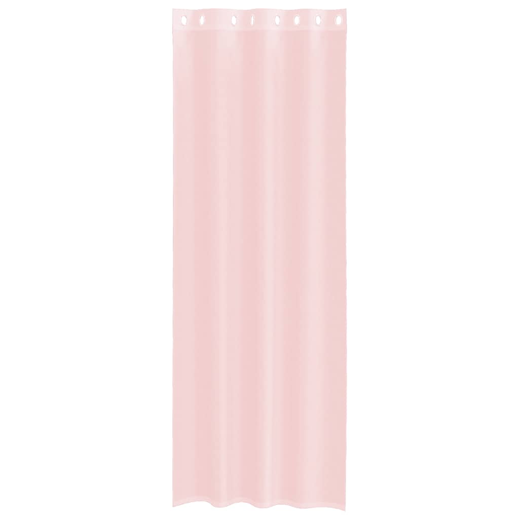 Voile Curtains with Grommets 2 pcs Light Pink 140x260 cm