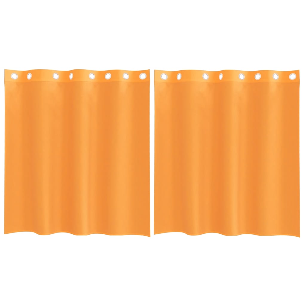 Voile Curtains with Grommets 2 pcs Orange 140x140 cm