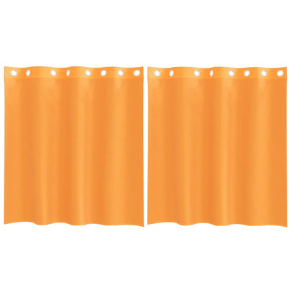 Voile Curtains with Grommets 2 pcs Orange 140x140 cm
