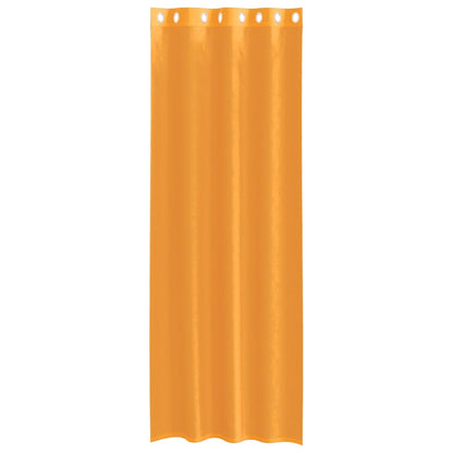 Voile Curtains with Grommets 2 pcs Orange 140x300 cm