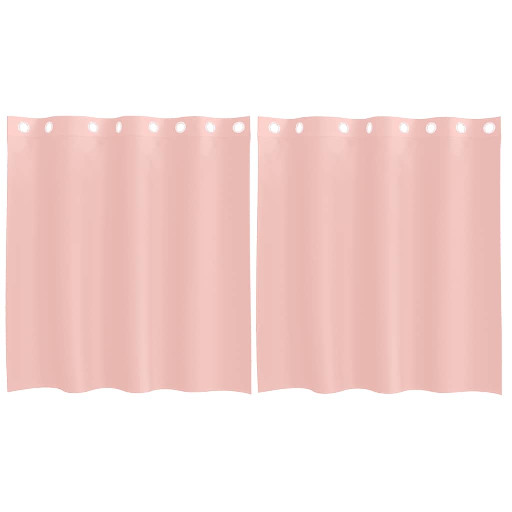Voile Curtains with Grommets 2 pcs Pink 140x140 cm