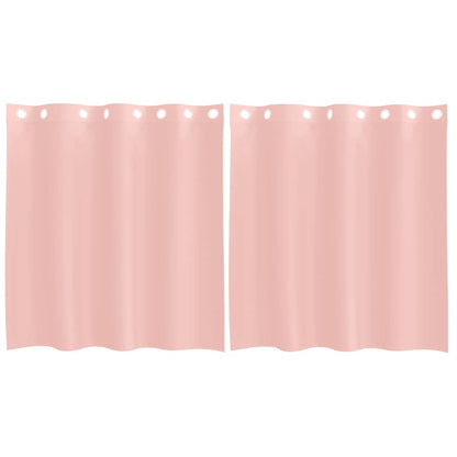 Voile Curtains with Grommets 2 pcs Pink 140x140 cm