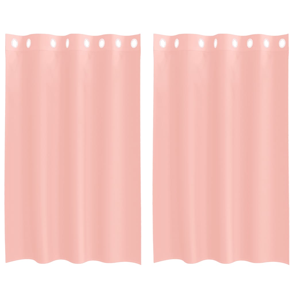 Voile Curtains with Grommets 2 pcs Pink 140x175 cm