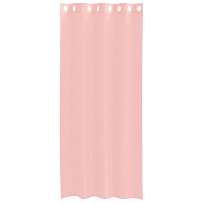 Voile Curtains with Grommets 2 pcs Pink 140x225 cm